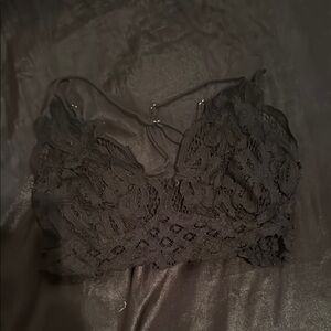 Free People Size Medium Black Bralette